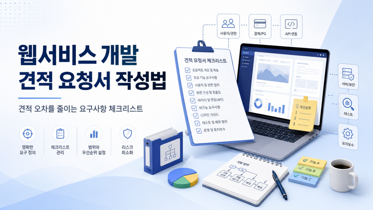 웹서비스 개발 견적 요청서 작성법 및 견적 오차를 줄이는 요구사항 체크리스트