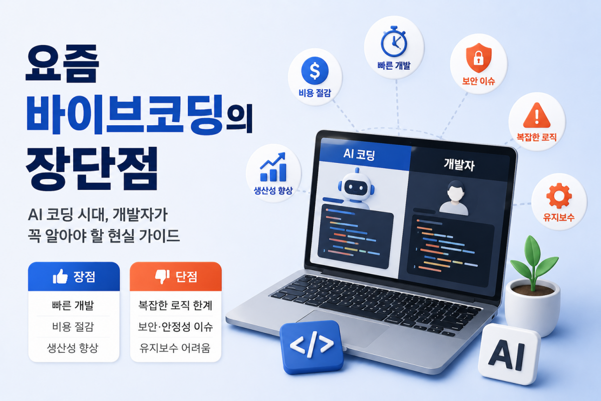 요즘 바이브코딩의 장단점과 실제 서비스 개발에서 고려할 점